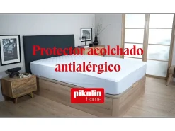 PIKOLIN Ropa De Cama-Protector de colchón 135x196cm| HOME| 100% Algodón| Hasta 32cm Blanco