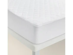 PIKOLIN Ropa De Cama-Protector de colchón 135x196cm| HOME| Aloe Vera| Hasta 32cm Blanco