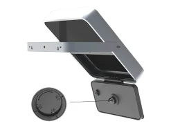 Sale Proyector LED solar integrado de 1500 lm Negro