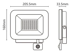 Iluminación Exterior-Proyector LED 230V 50W 4250lm 4000K con PIR Multicolor