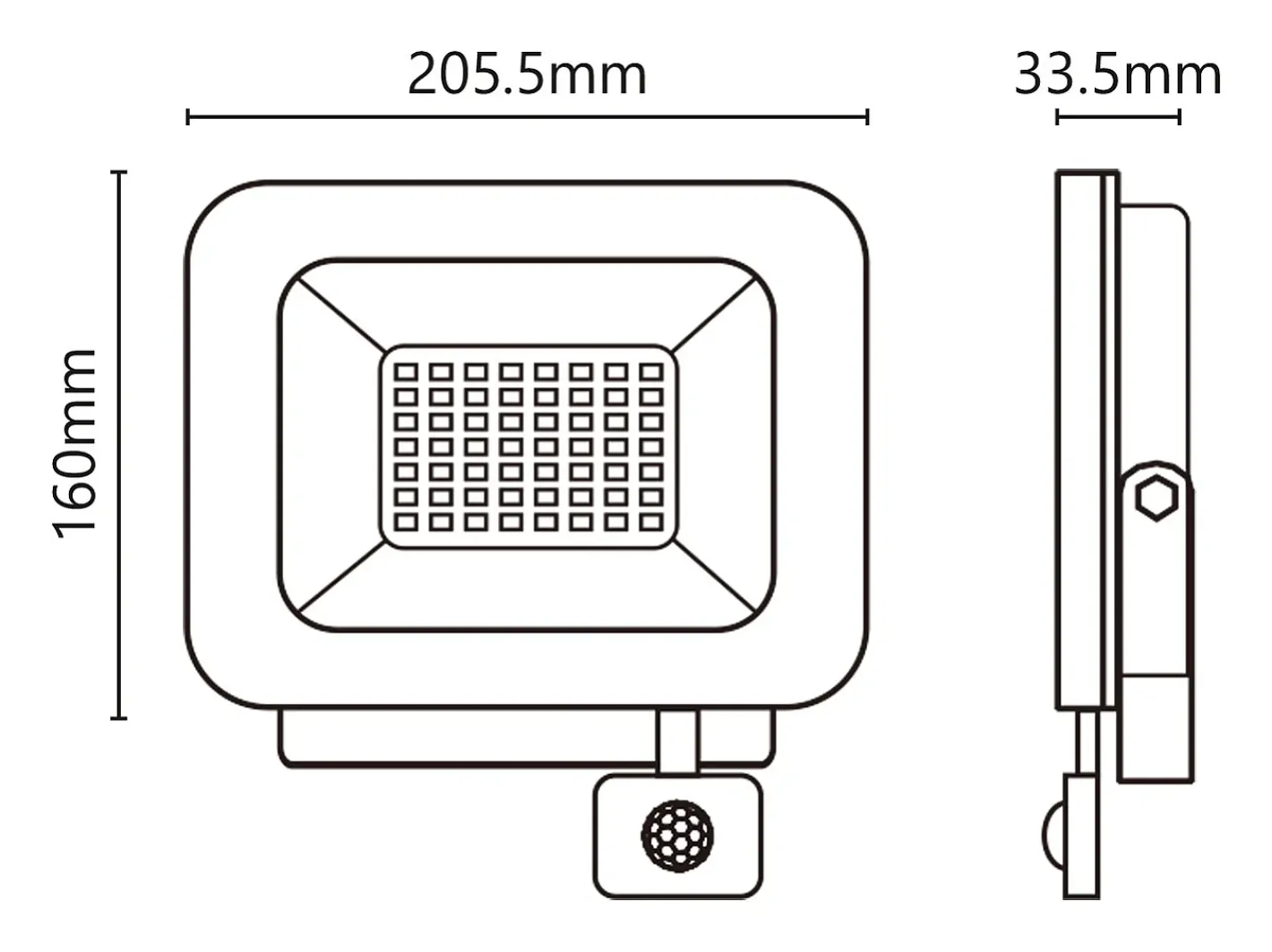 Iluminación Exterior-Proyector LED 230V 50W 4250lm 4000K con PIR Multicolor