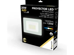 Online 7H SEVENON Proyector LED 20W Ultraslim de Exterior IP65 Orientable 4000K 30000H 7hSevenOn Blanco