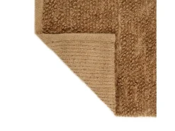 Garden Furniture Qarlan Alfombra de nudo hecha a mano yute y algodón 80x160 cm Marru00f3n Online
