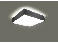 Sollux Lighting Plafón-Quadrato Incasso Grigio Chiaro 25cm E27 Empotrado Cuadrado Claro 25cm E27 Gris