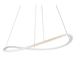 Raky - Lámpara colgante blanca LED CCT, aluminio lacado, mando a distancia y cables ajustables Ø70 Blanco Hot