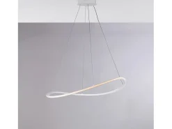 Raky - Lámpara colgante blanca LED CCT, aluminio lacado, mando a distancia y cables ajustables Ø70 Blanco Hot