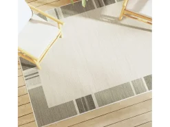 New Garden Furniture Ralph Alfombra interior exterior antideslizante pelo corto 160x230 cm Topo