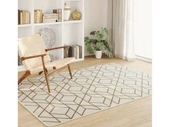 Garden Furniture Alfombra De Salón-Ralph Alfombra interior exterior antideslizante pelo corto 160x230 cm Beige