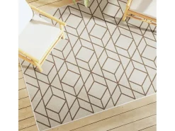 Garden Furniture Alfombra De Salón-Ralph Alfombra interior exterior antideslizante pelo corto 160x230 cm Beige