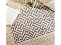 Garden Furniture Alfombra De Salón-Ralph Alfombra interior exterior antideslizante pelo corto 120x180 cm Marru00f3n