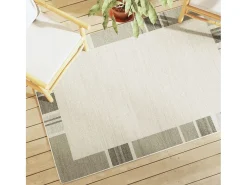 Garden Furniture Ralph Alfombra interior exterior antideslizante pelo corto 120x180 cm Topo Clearance