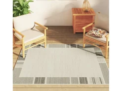 Garden Furniture Ralph Alfombra interior exterior antideslizante pelo corto 120x180 cm Topo Clearance
