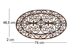 Best For Boots Rascador ovalado de hierro fundido 74 x 48 cm Marru00f3n