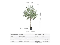 Online Árbol Artificial SucceBuy 181 cm, Planta Artificial PE, para Casa Oficina Centros Comerciales Interior Exterior Verde