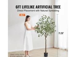 Online Árbol Artificial SucceBuy 181 cm, Planta Artificial PE, para Casa Oficina Centros Comerciales Interior Exterior Verde