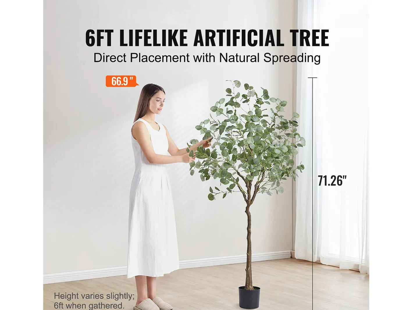 Online Árbol Artificial SucceBuy 181 cm, Planta Artificial PE, para Casa Oficina Centros Comerciales Interior Exterior Verde