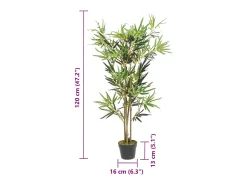 Árbol de bambú artificial con 552 hojas 120 cm ES955111 Verde Outlet