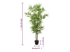Árbol de bambú artificial con 828 hojas 150 cm ES107597 Verde Discount