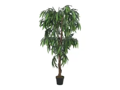 Planta Artificial-Árbol de mango artificial 900 hojas 180 cm Verde