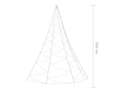 Sale vidaxl Árbol de pared con gancho metálico 720 LED blanco frío 5 m Multicolor