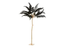 Hot J-Line Árbol de plumas de acero dorado y 140x140x190 cm Negro