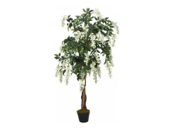 Outlet Árbol de wisteria artificial 1260 hojas y blanco 180 cm ES628608 Verde