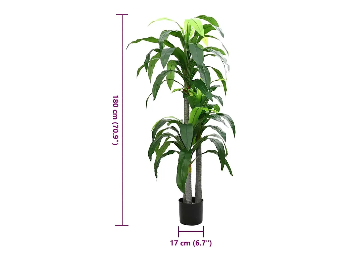 Árbol dracaena artificial 36 hojas 180 cm Verde Best