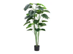 Hot OZAIA Árbol, planta, arbusto artificial hoja de taro - Alt. 160 x Ancho 60 cm- - BAJA Verde