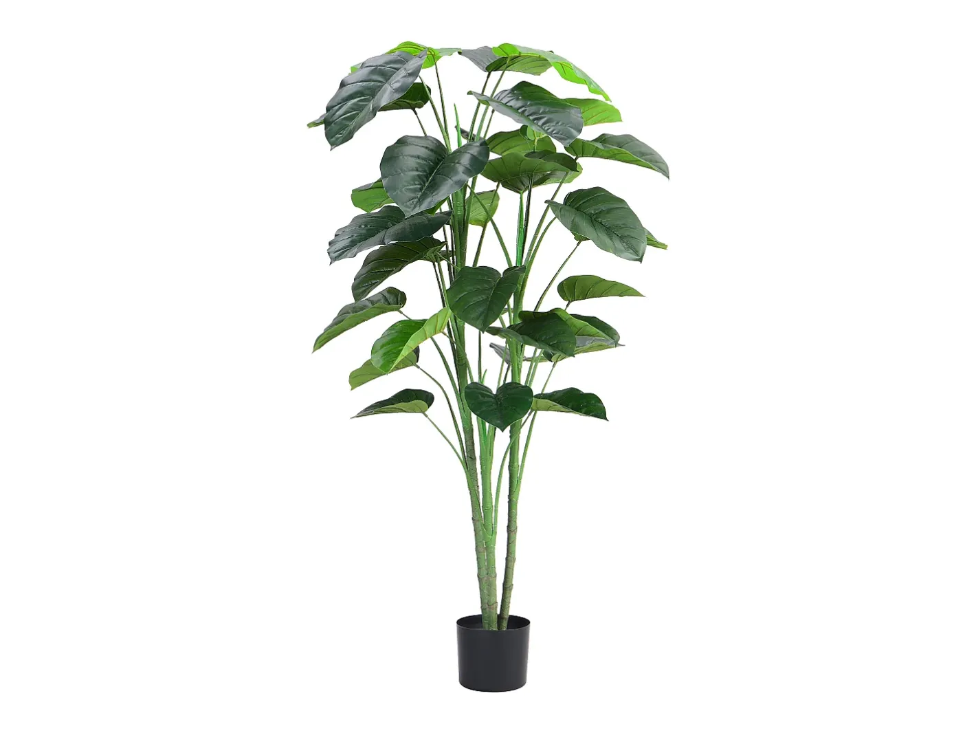 Hot OZAIA Árbol, planta, arbusto artificial hoja de taro - Alt. 160 x Ancho 60 cm- - BAJA Verde