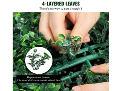 Planta Artificial-Árbol Topiario Artificial SucceBuy de 40,6 cm, Bola Topiaria Artificial, Plantas s Artificiales para Decoración de Interiores y Exteriores Verde