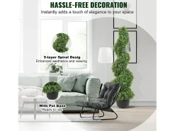 Árbol Topiario Artificial SucceBuy Árbol Topiario Artificial en Espiral de 1,2 m, Resistente a Los Rayos UV, Ideal para Decoración de Interiores y Exteriores. Verde Clearance