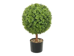 Árbol Topiario Artificial SucceBuy Árbol Topiario Artificial de 2 Pies, Planta Falsa, Hojas Reemplazables, Decoración Del Hogar. Verde Online