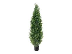Clearance Árboles Artificiales, SucceBuy - Paquete de 2 Topiarios Artificiales de Cedro de 150 CM, Resistentes a Los Rayos UV para Decoración de Interiores y Exteriores Verde