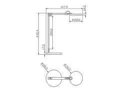 Clearance Regina - Lámpara de mesa ajustable Fabas Luce negra - LED táctil de 9 W integrado, regulable, CCT (3000K, 4000K, 5000K, 6000K) Negro