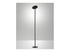 Lámpara De Pie-Regina - Lámpara de pie LED redonda de metal ajustable, altura 180 cm, Fabas Luce - Luz LED integrada de 35 W, CCT (3000K-6000K) Negro