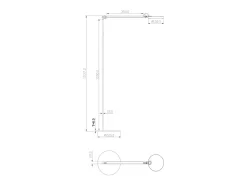 Regina - Lámpara de pie LED blanca orientable de metal H.135 cm Fabas Luce - Luz LED integrada de 9 W CCT (3000K 4000K 5000K 6000K) Blanco Discount