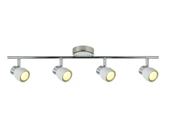 Best AKUNADECOR Regleta Baño Modelo Chaco -cromo 4 Focos Blanco
