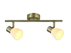AKUNADECOR Regleta Cholo De Dos Focos Orientables Cuero Dorado Outlet