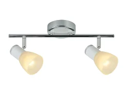 AKUNADECOR Regleta De Baño Cholo Dos Focos /cromo Blanco Hot