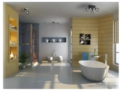 AKUNADECOR Regleta De Baño Mateo 4 Focos Cromo/negro Plateado Clearance