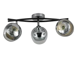 AKUNADECOR Regleta Plafon De 3 Focos Denali Cromo Plateado
