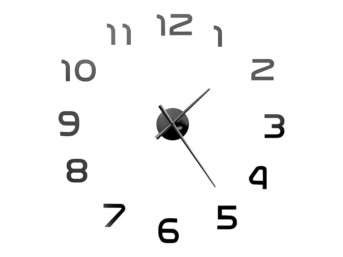 Hot Reloj 3D de pared con diseño moderno 100 cm XXL ES398675 Negro