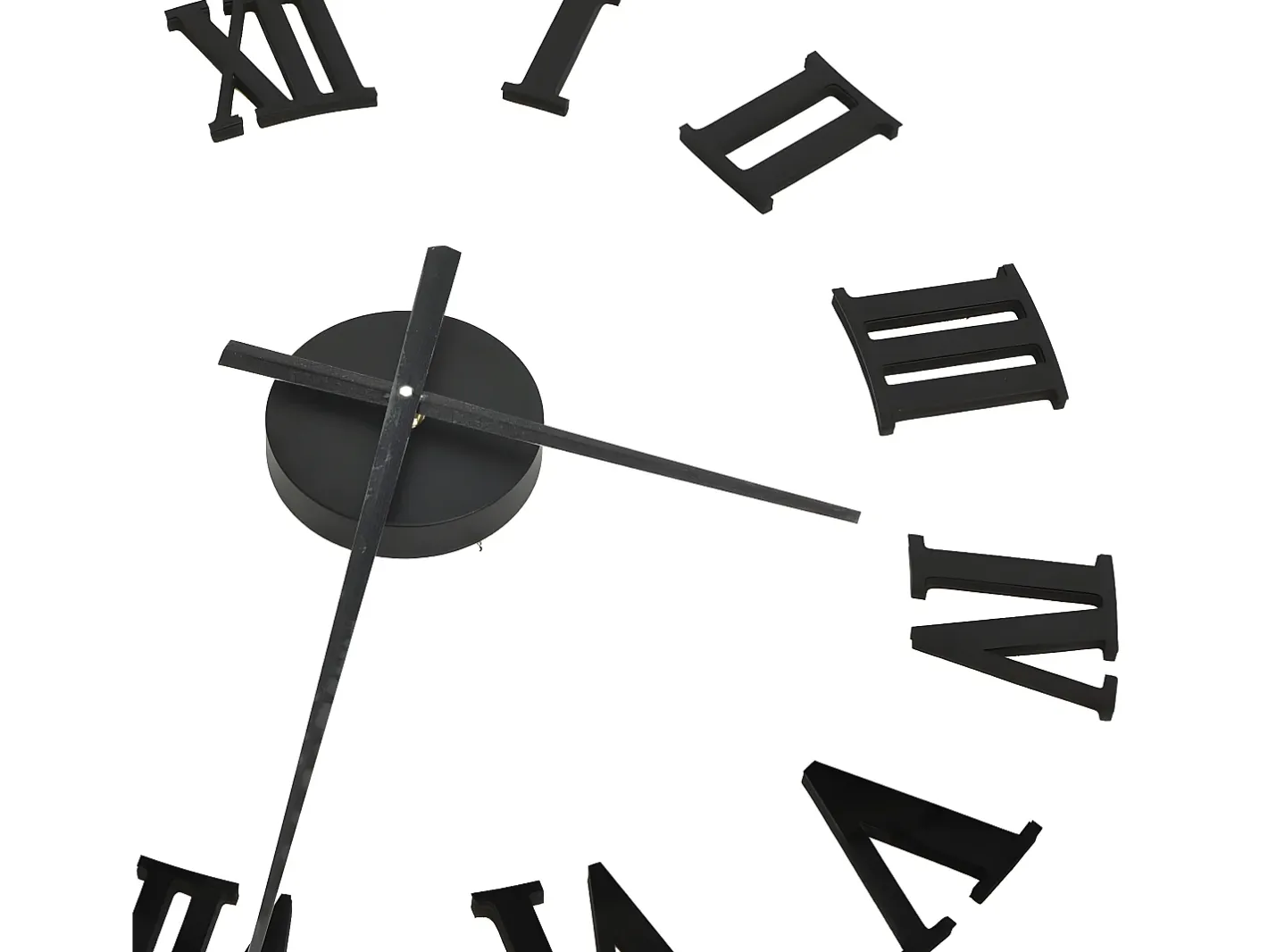 Reloj De Pared-Reloj 3D de pared con diseño moderno 100 cm XXL ES405481 Negro