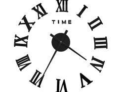 Reloj De Pared-Reloj 3D de pared con diseño moderno 100 cm XXL ES405481 Negro