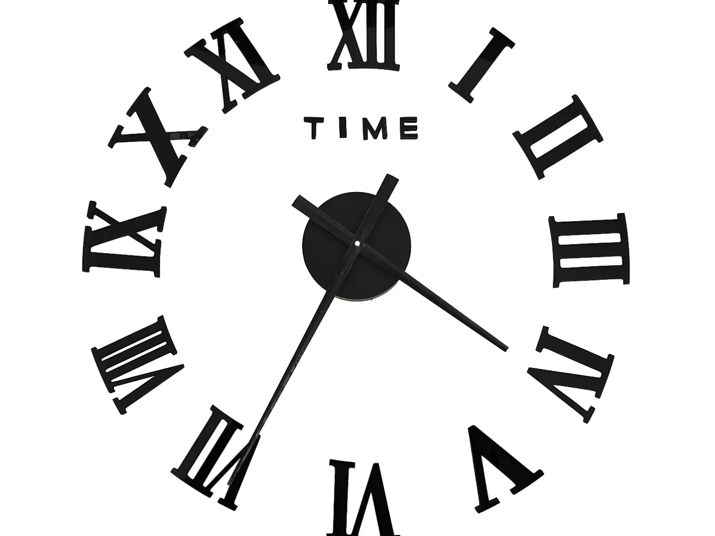 Reloj De Pared-Reloj 3D de pared con diseño moderno 100 cm XXL ES405481 Negro
