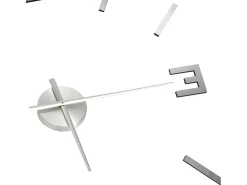 Reloj 3D de pared con diseño moderno 100 cm XXL ES459173 Plateado Sale