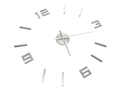 Reloj 3D de pared con diseño moderno 100 cm XXL ES459173 Plateado Sale