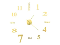 Reloj De Pared-Reloj 3D de pared con diseño moderno 100 cm XXL ES897079 Dorado