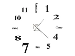 Reloj 3D de pared con diseño moderno 100 cm XXL ES648634 Negro Sale