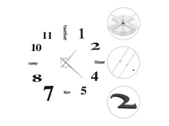 Reloj 3D de pared con diseño moderno 100 cm XXL ES648634 Negro Sale